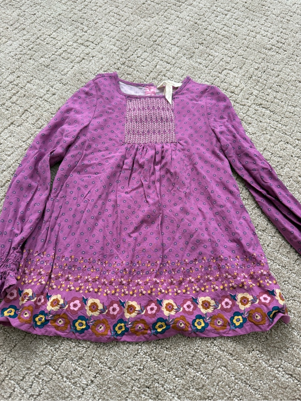 Matilda Jane Purple Long-Sleeve Floral Embroidered Tunic
